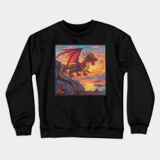 A Colorful Dragon Crewneck Sweatshirt